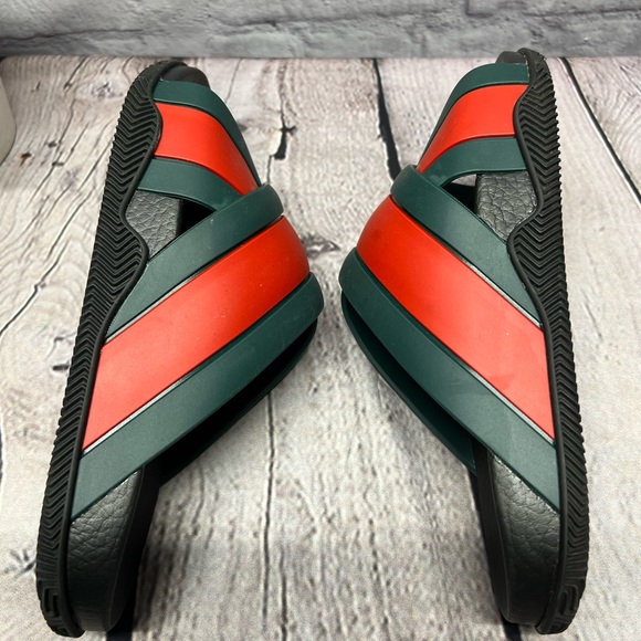 Gucci Rubber Slide Sandals With Web - Picture 7 of 12